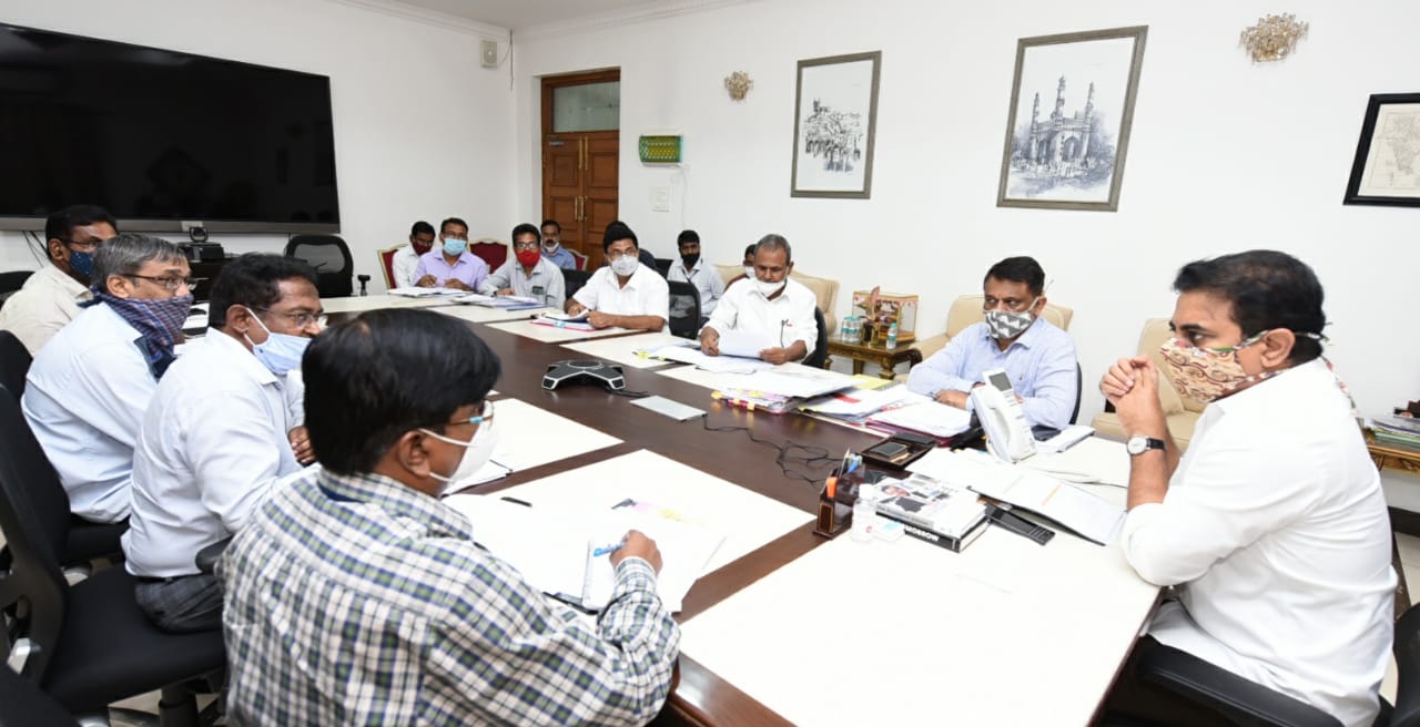 minister ktr review meeting in mission bhageeratha