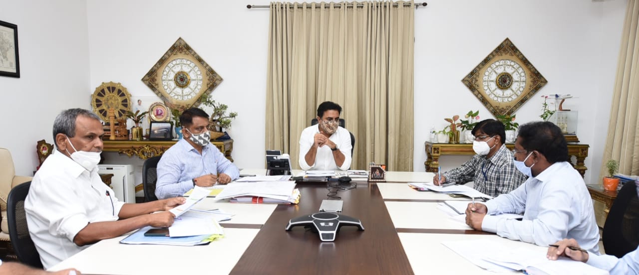 minister ktr review meeting in mission bhageeratha