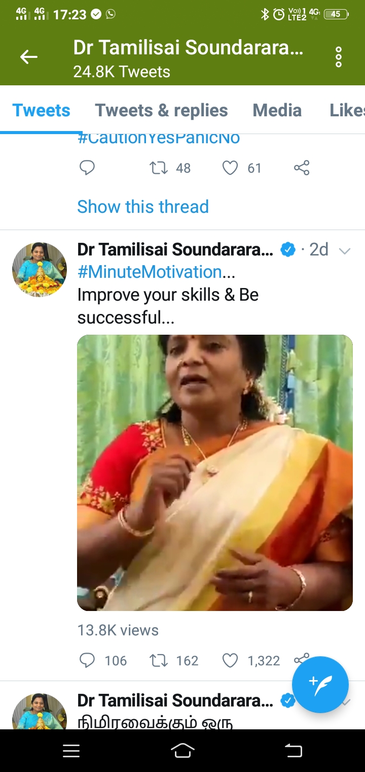 governer motivation to people in twitter