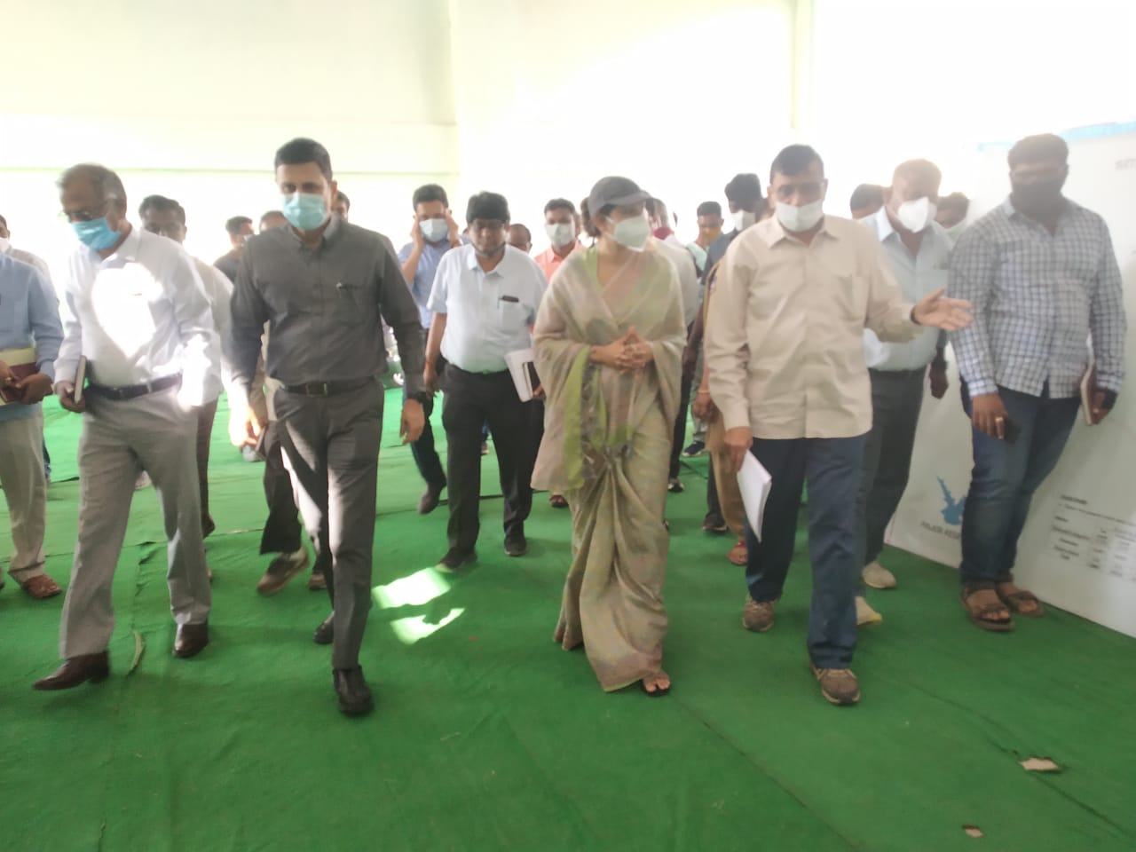 irrigation principal secretary rajath kumar and cmo secretary smitha sabarwal visited seetharama project in bhadradri kothagudem district