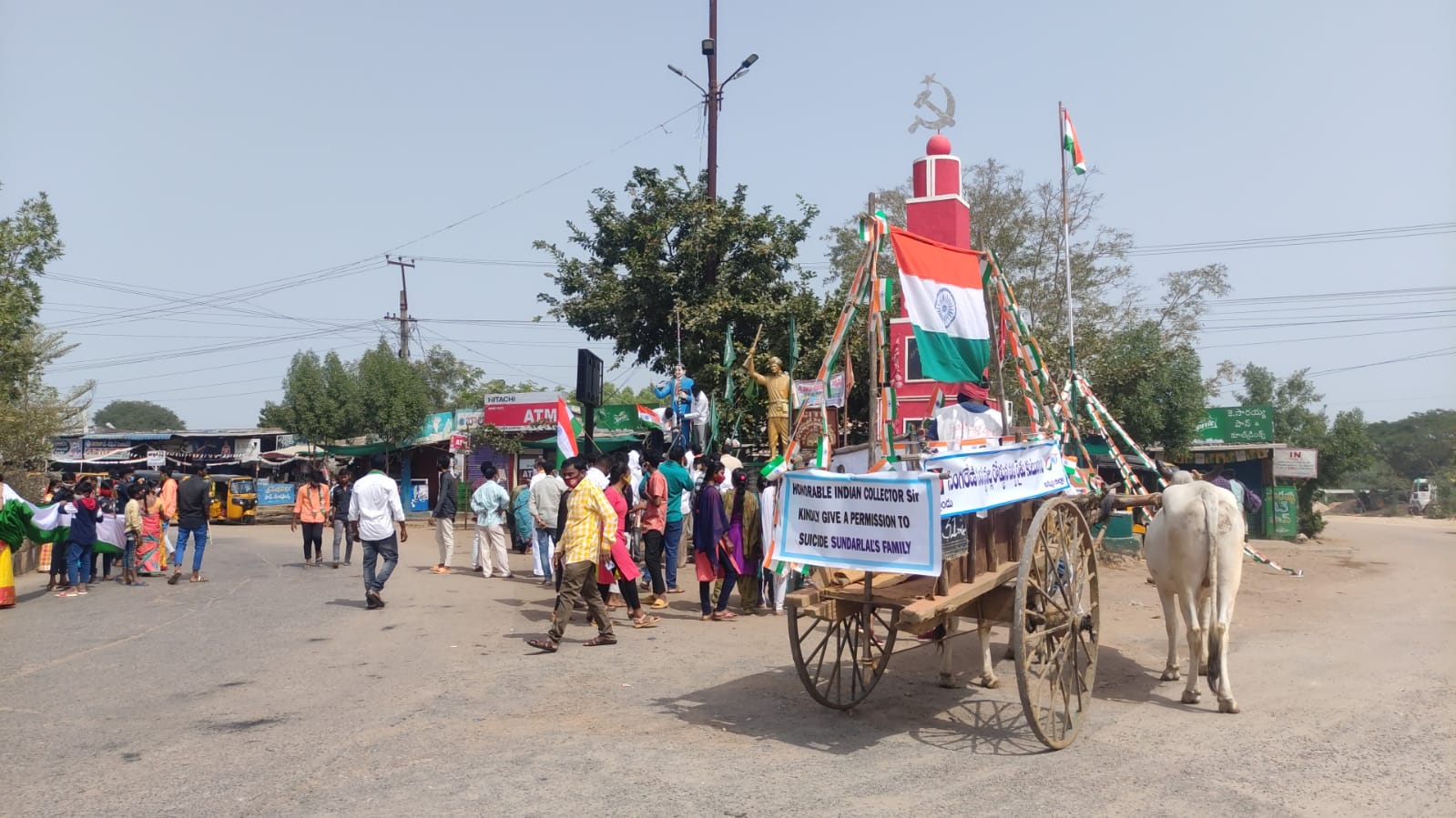 Farmer Protests for Compensation