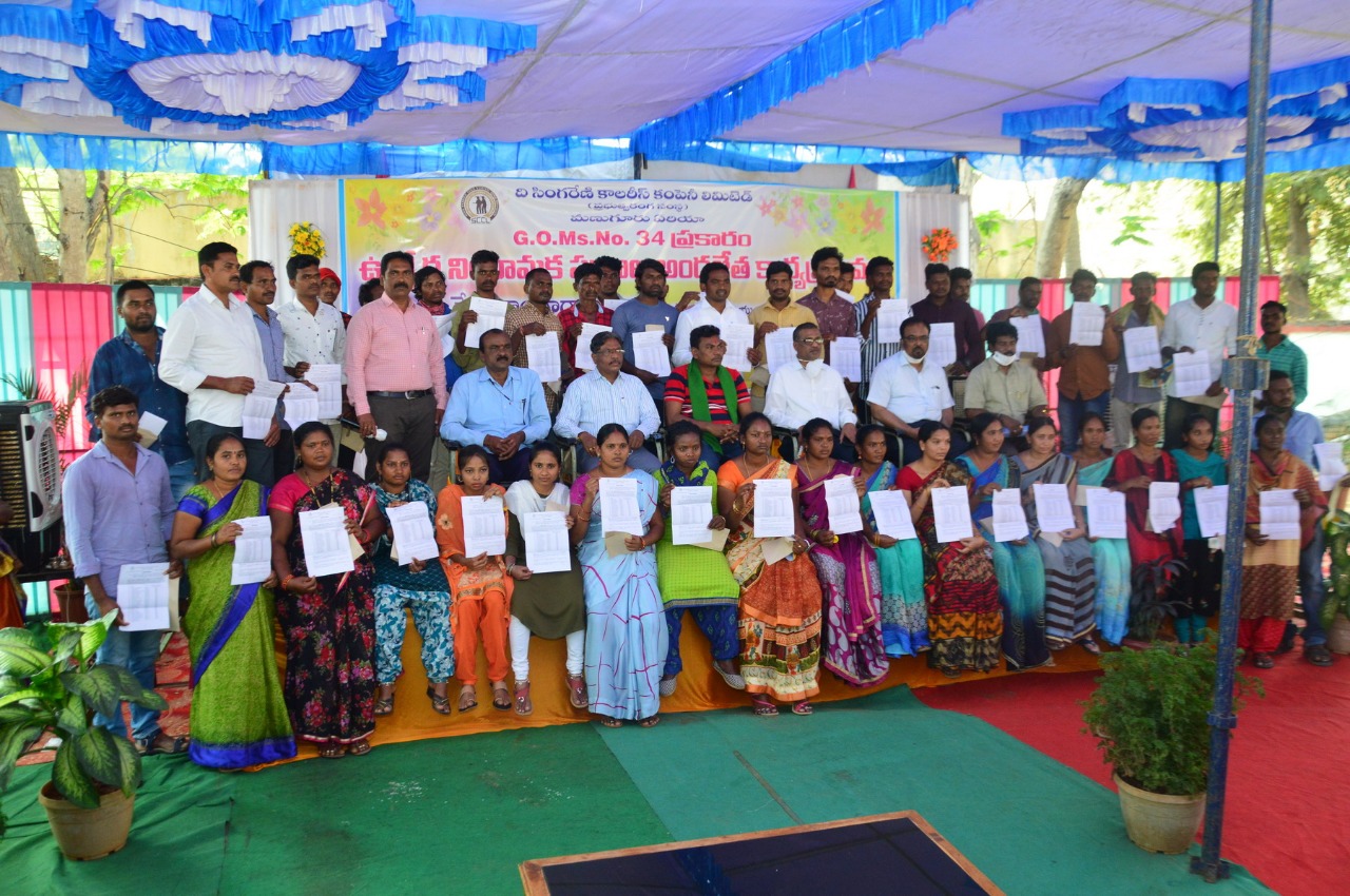 Singareni employment documents for land expatriates in Bhadradri Kothagudem District