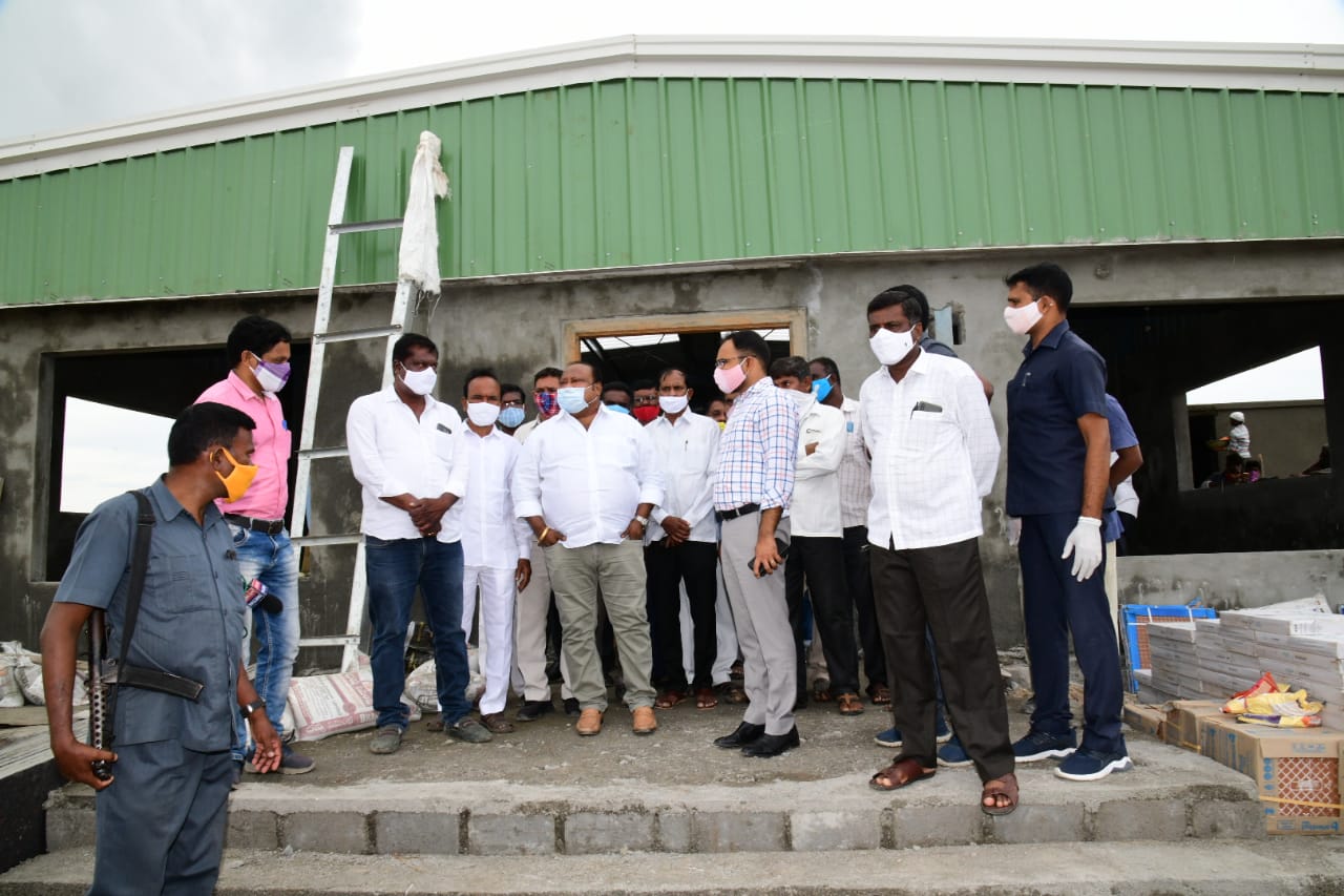 minister gangula inspected rythu vedika buildings in karimnagar constituency