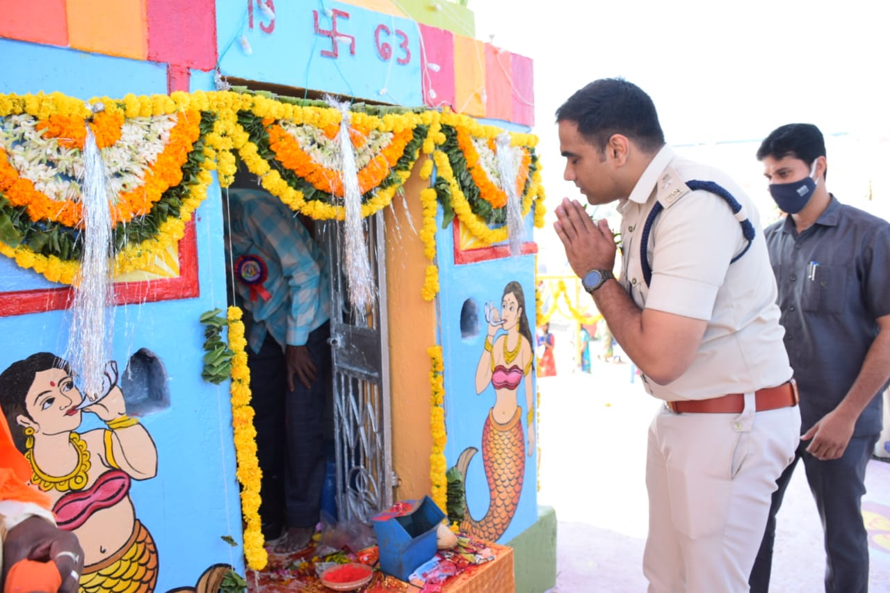 District Collector, SP visited Ganga Bhavani Amma temple