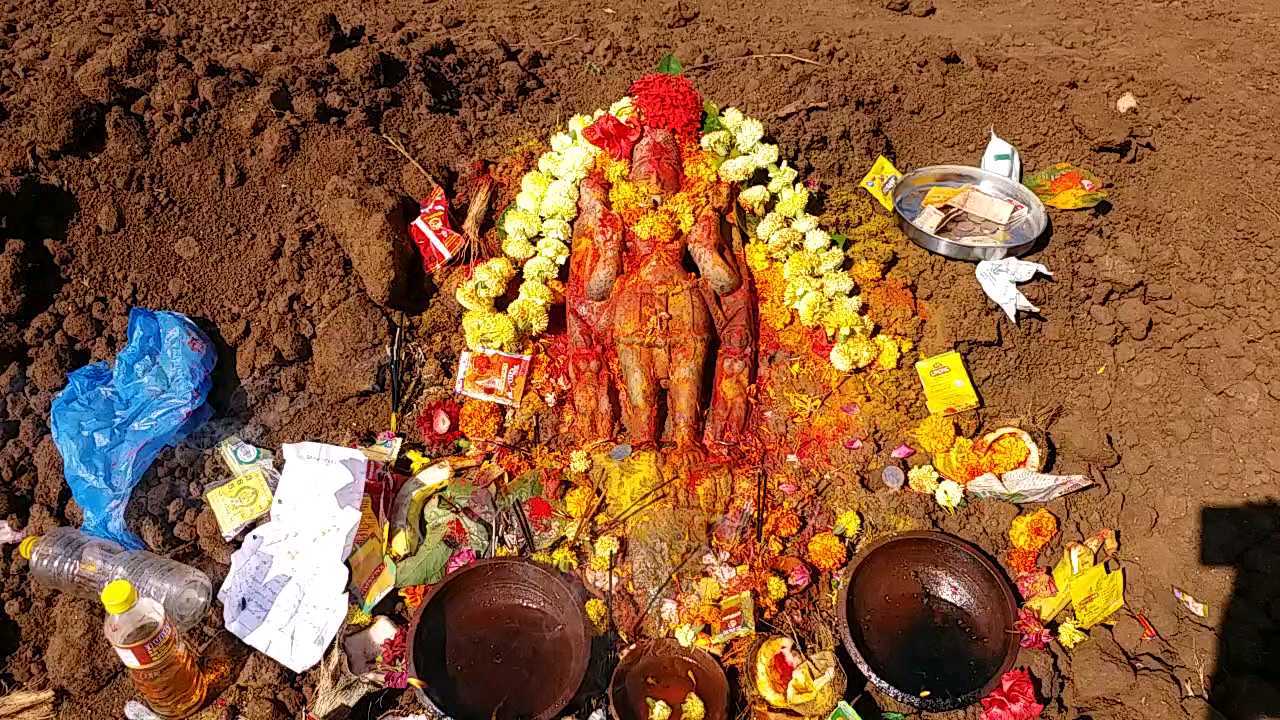 SUBRAMANYA SWAMY statue at desharajpally in karimnagar