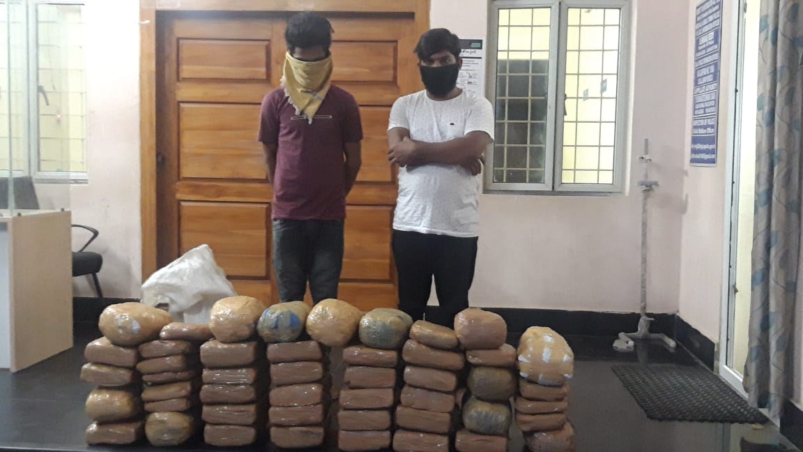 90 kilograms of ganja caught by police in miryalaguda