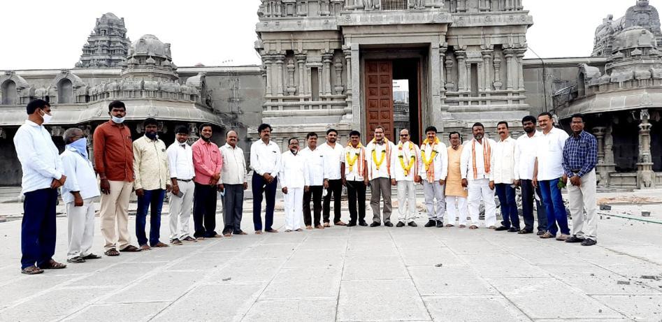 tngo new president visited yadadri temple