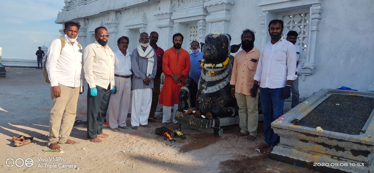 Arrangement of special Statues in yadadri temple