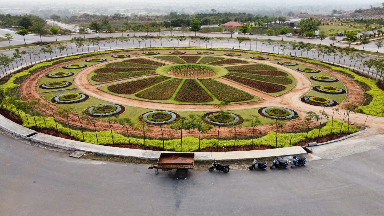 greenery in yadadri, yadadri works