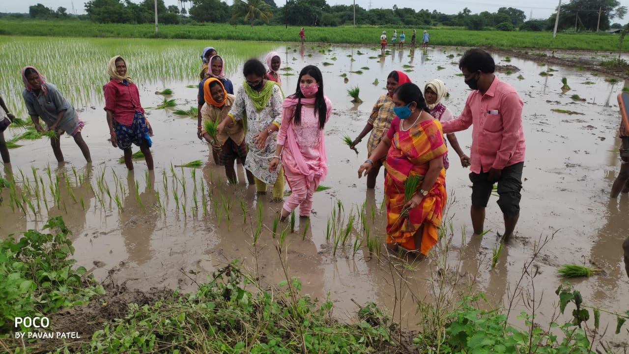 training collector garima agarval visited farming fields