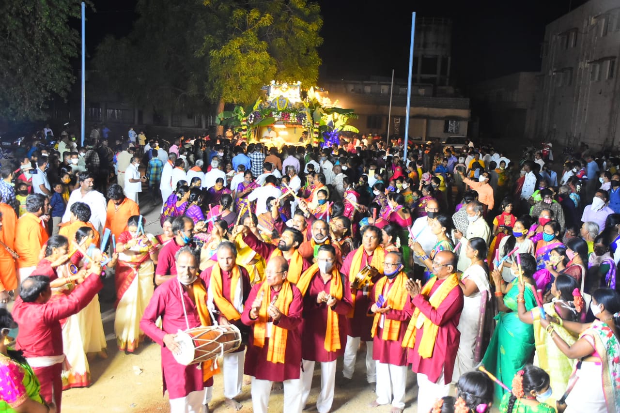 Brahmotsavas are celebrated in grand style at the Yadadri Sri Lakshminarasimhaswamy Temple.