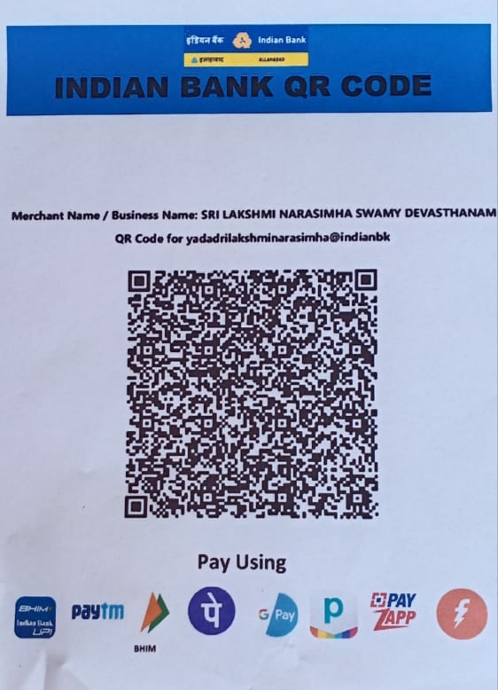 yadadri eo geetha released qr code of Indian bank