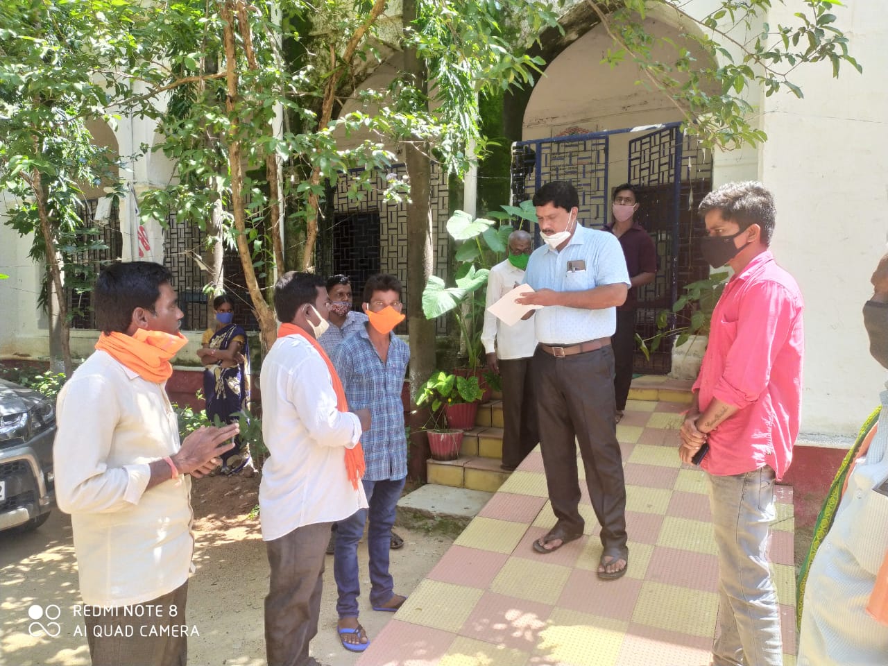 bodhan bjp leaders given petition to mro