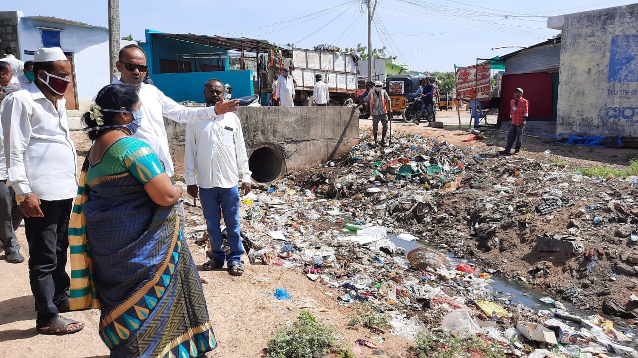 special sanitation work taking place in the  Nizamabad city