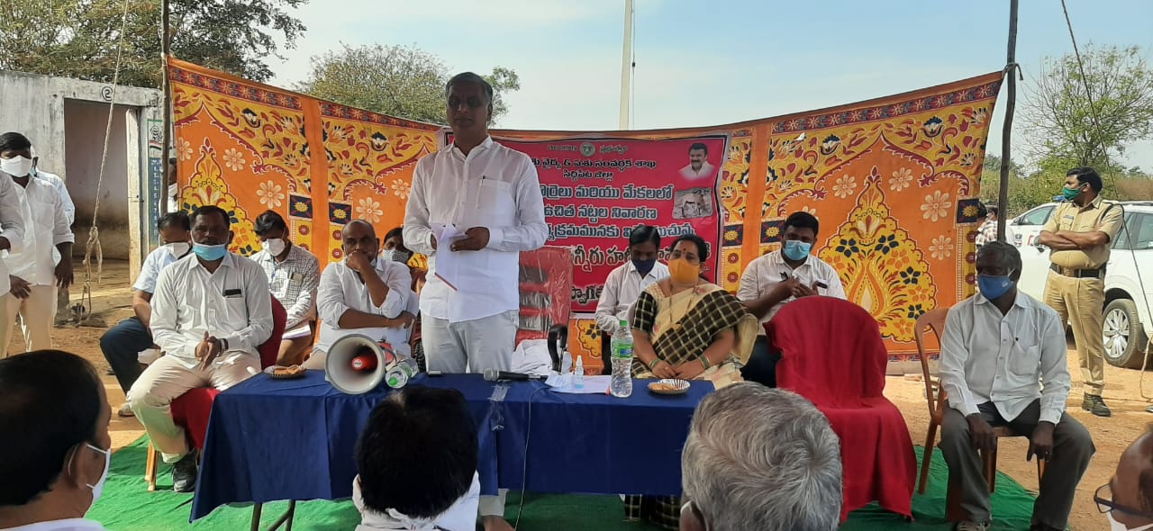 minister harish rao visited in gangapur