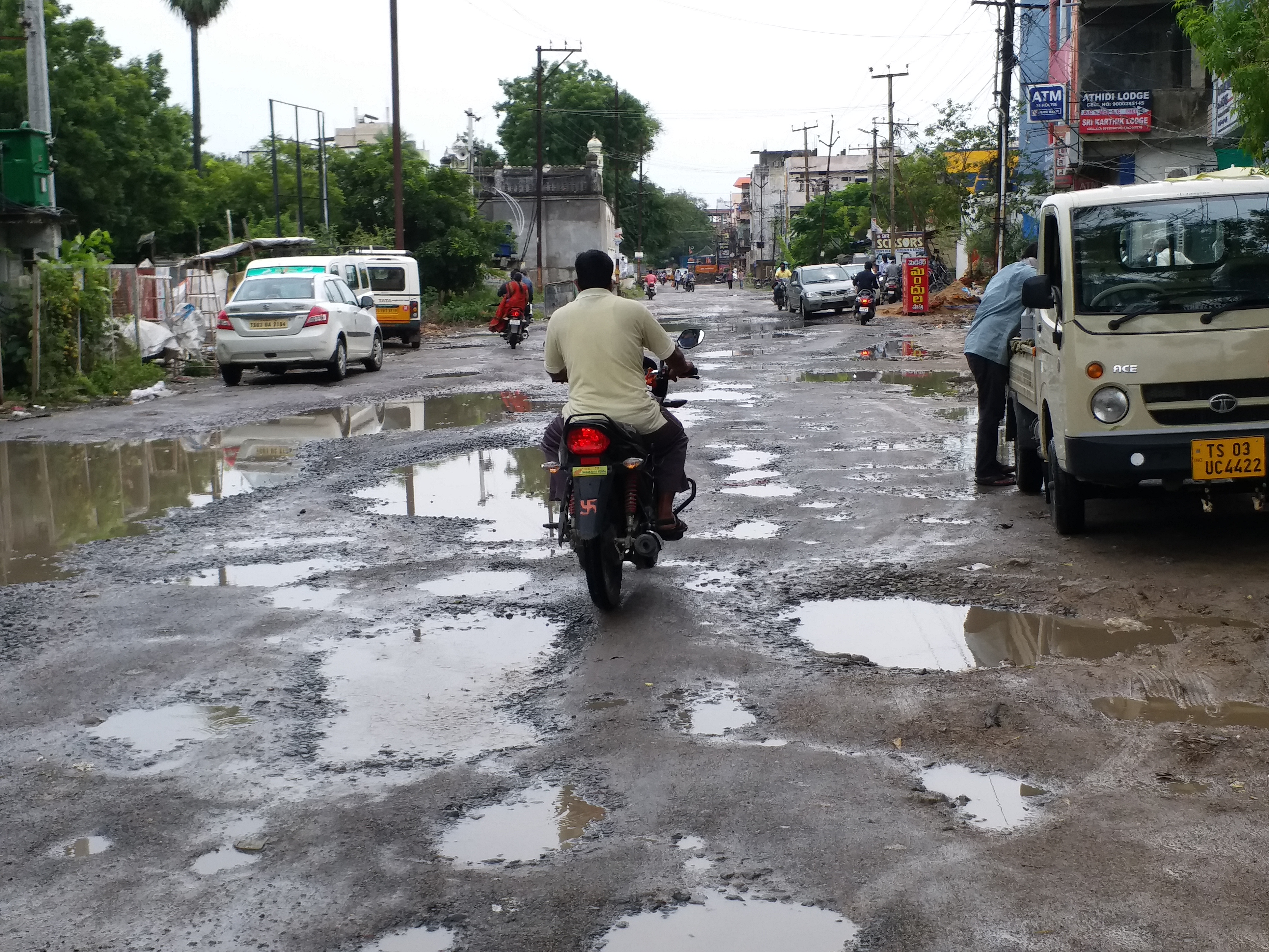 roads damage in greater warangal