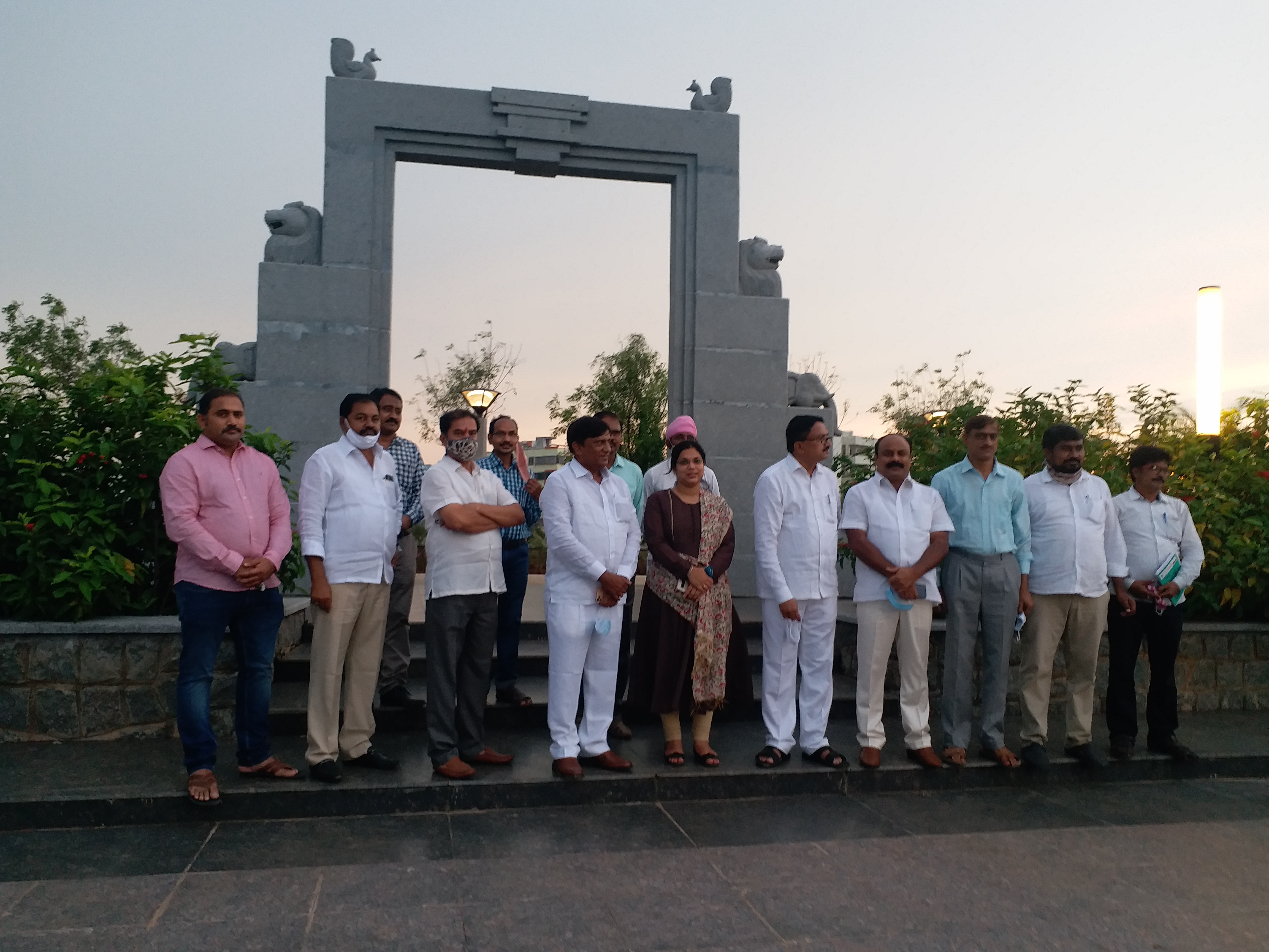 Planning Commission Vice President Vinod Kumar  visited Bhadrakali Tank Bund in warangal urban district