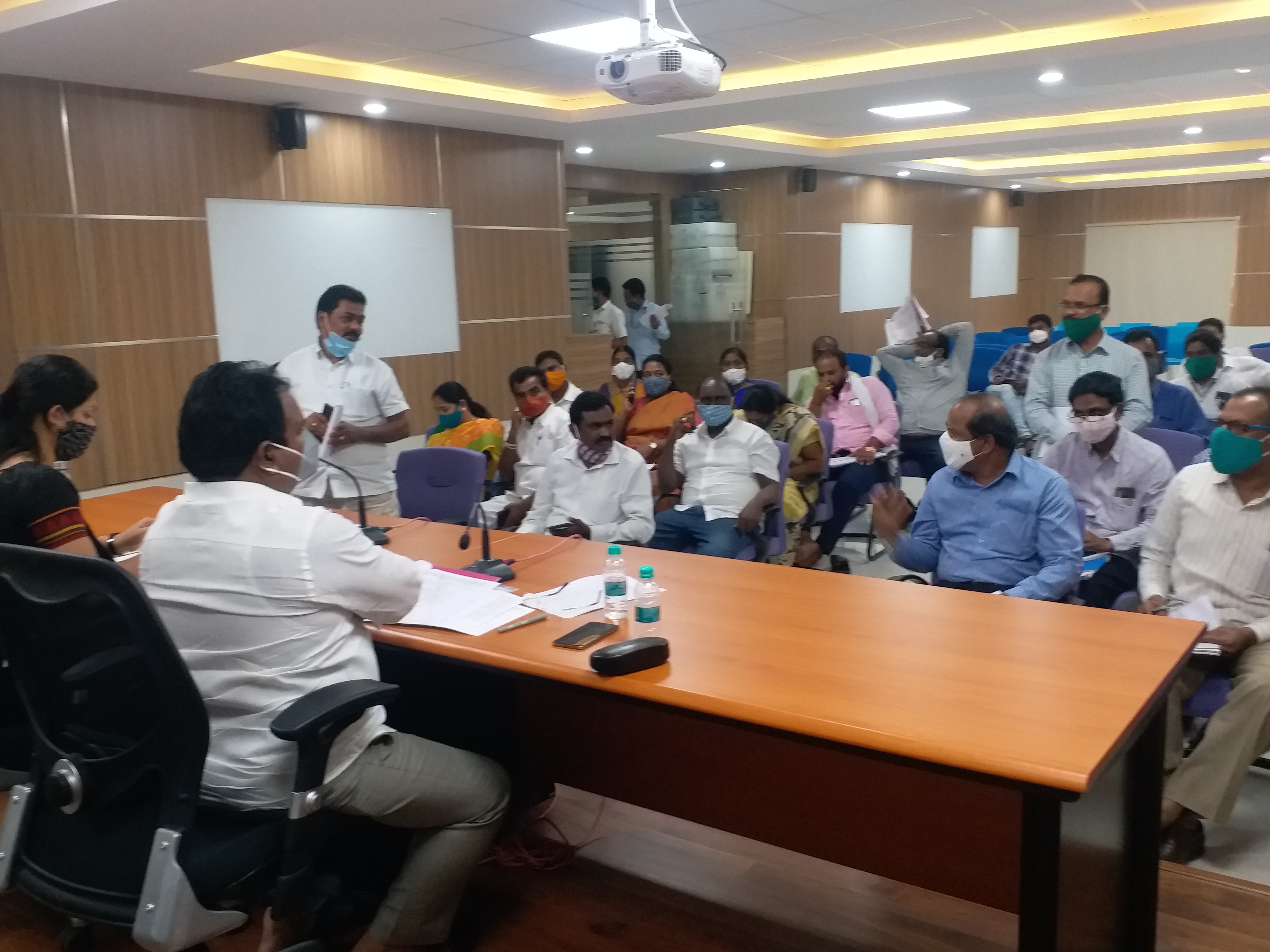 vardhannapeta mla review meet on development of merged villages in warangal district