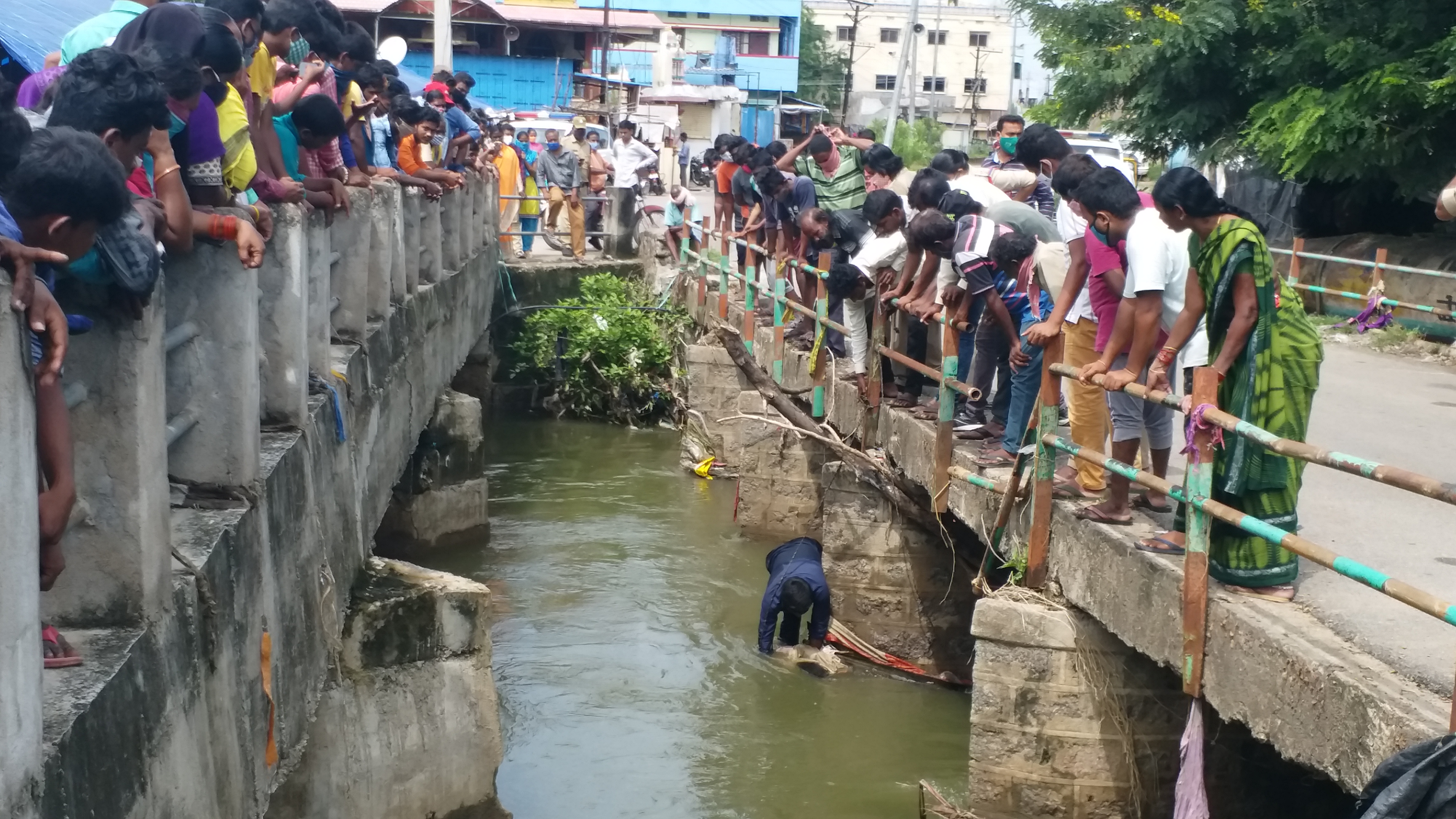 Dead body found at Canal in  warangal district