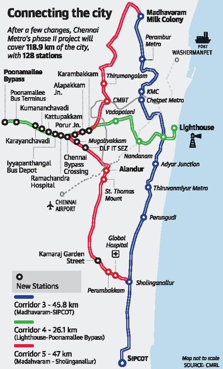 Chennai Metro second phase construction