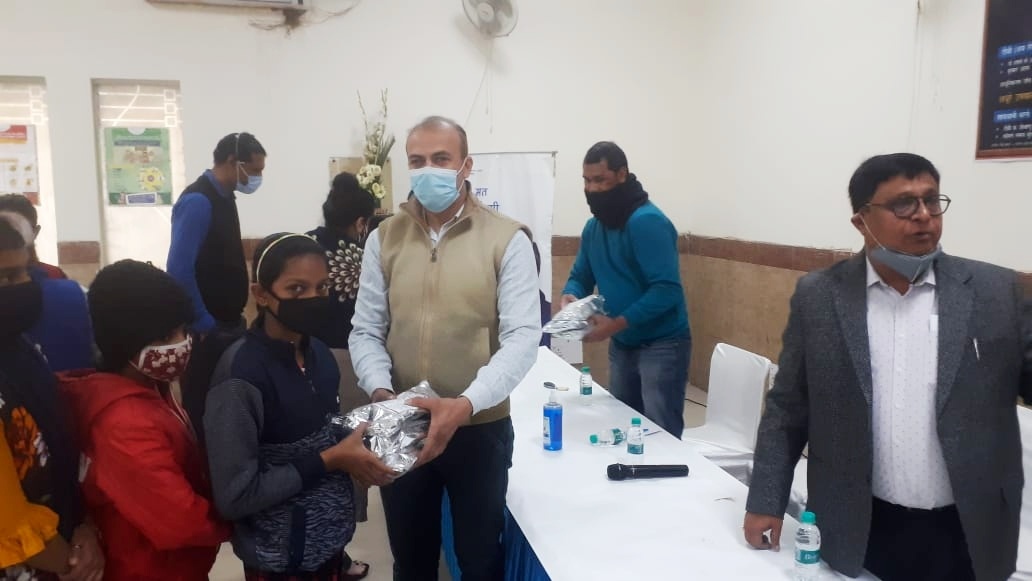 The HCL Foundation distributed nutrition materials to TB patients