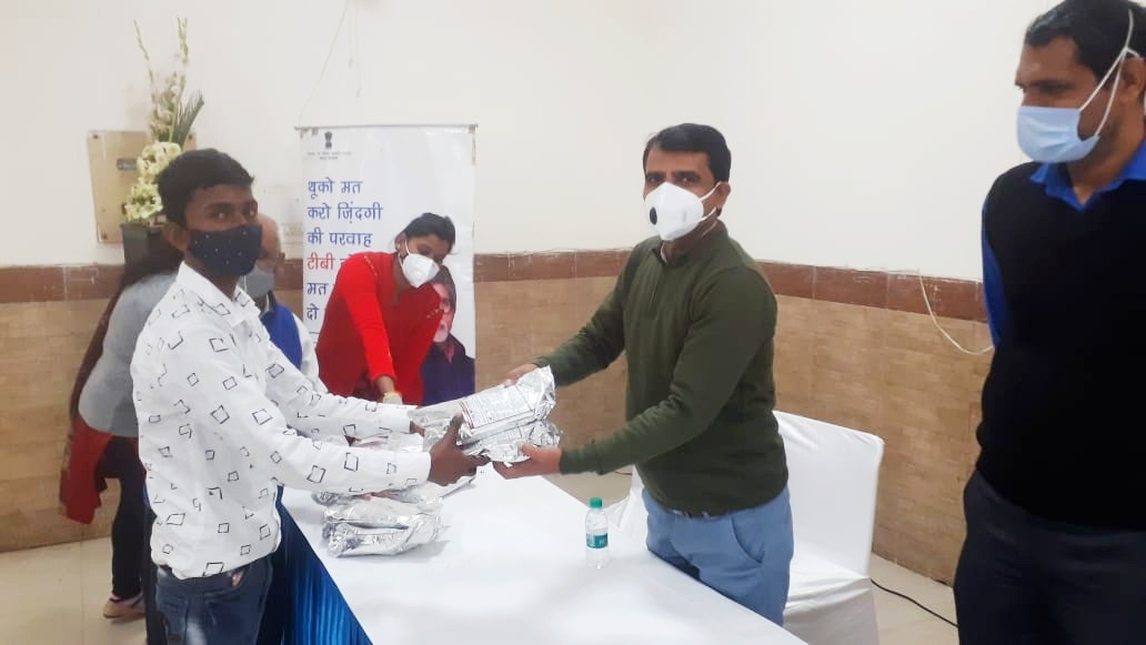 The HCL Foundation distributed nutrition materials to TB patients