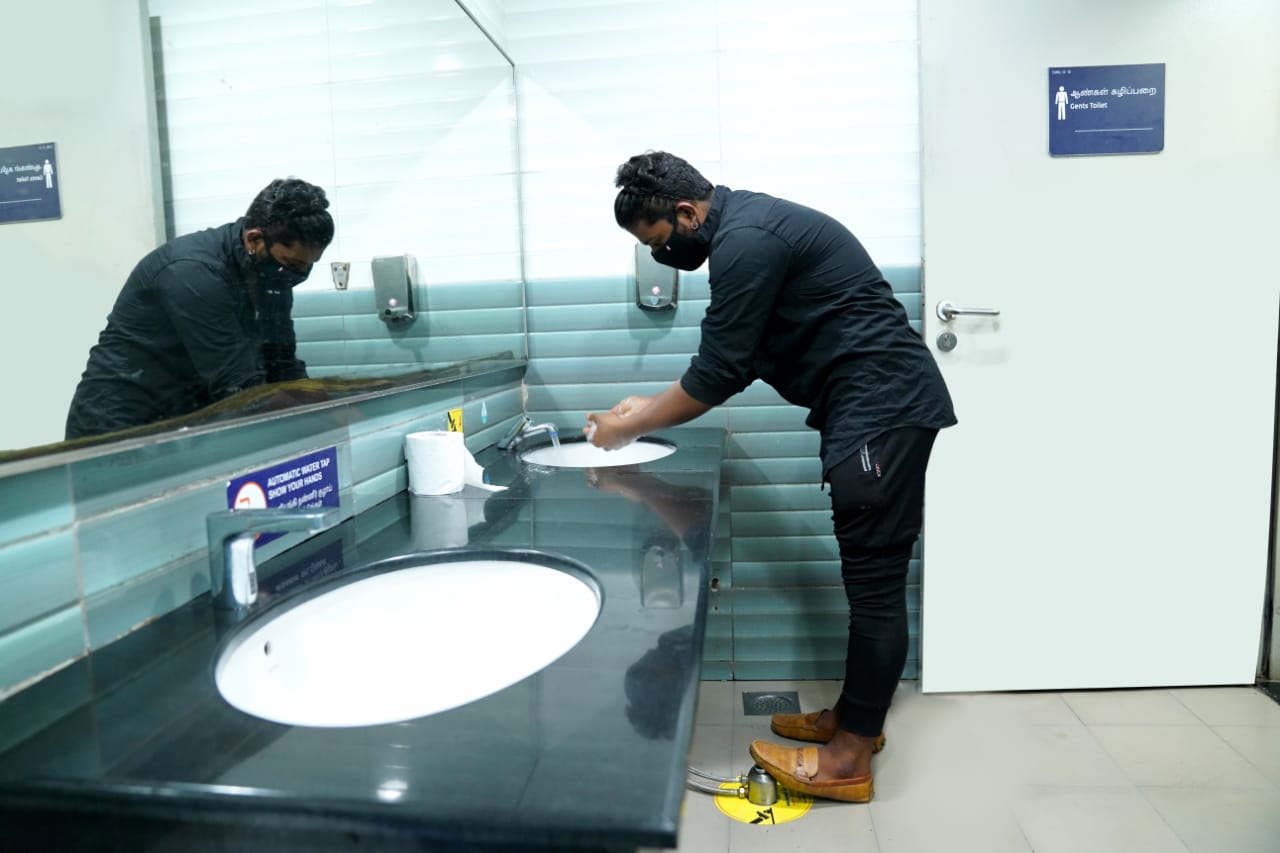 foot operating lift introduced in chennai metro rail stations