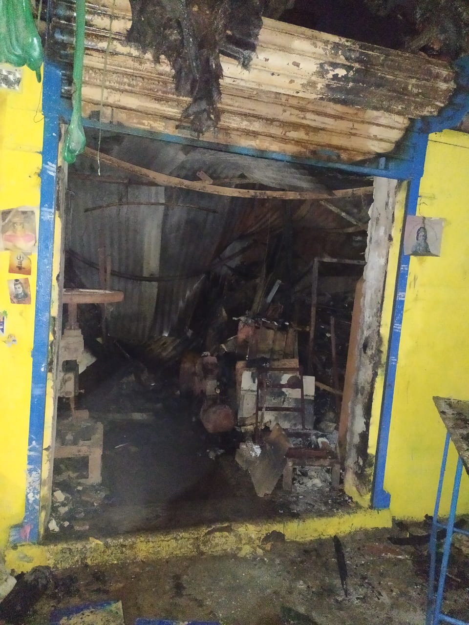 Fire at a two-wheeler mechanic shop in royapettah