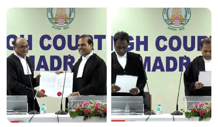 swearing ceremony of Additional judges as permanent judges in madras high court