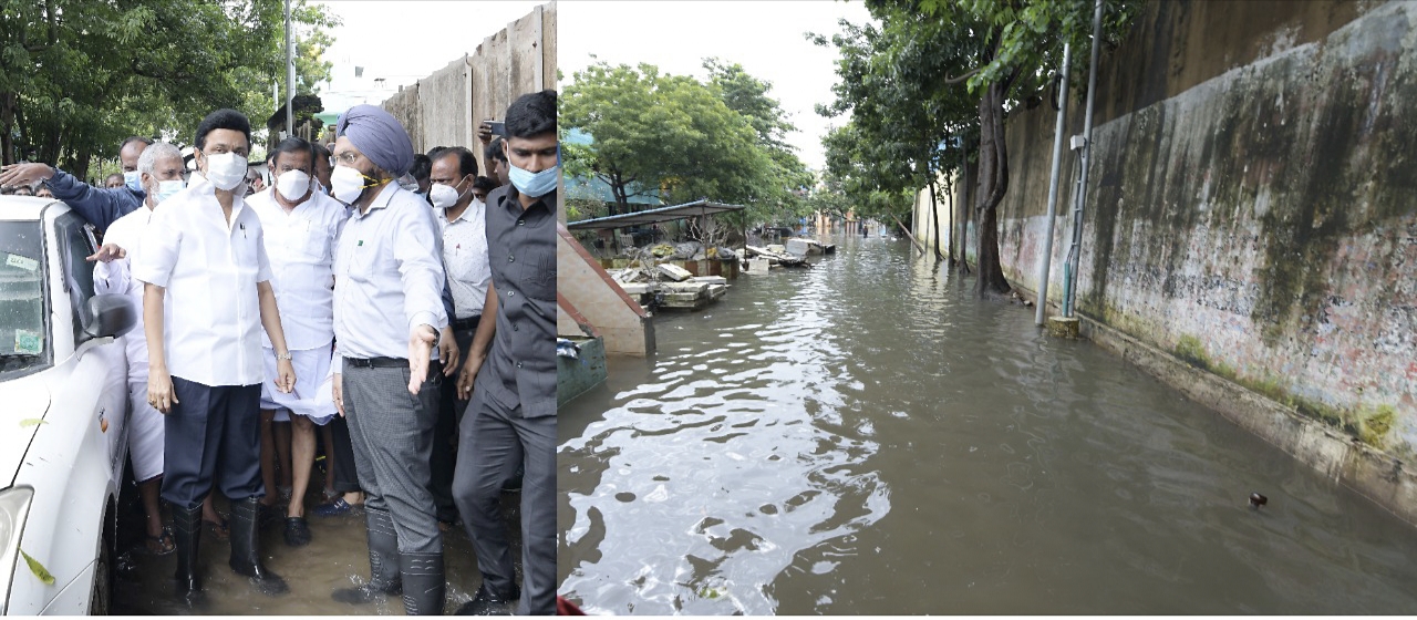 chennai rain news  chennai rain update  chennai flood affected area  cm stalin visit flood affected area in chennai  flood affected area  cm stalin visit pulianthope area  சென்னை மழை பாதிப்புகள்  வெள்ள பாதிப்பு பகுதிகளை ஆய்வு செய்த ஸ்டாலின்  சென்னை புளியந்தோப்பு பகுதியில் ஸ்டாலின் ஆய்வு  சென்னையில் ஸ்டாலின் ஆய்வு