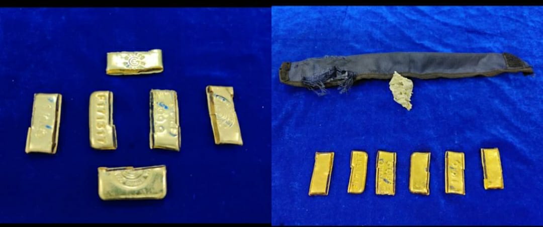 One kilo gold worth 50 lakhs found under Indigo airplane seat