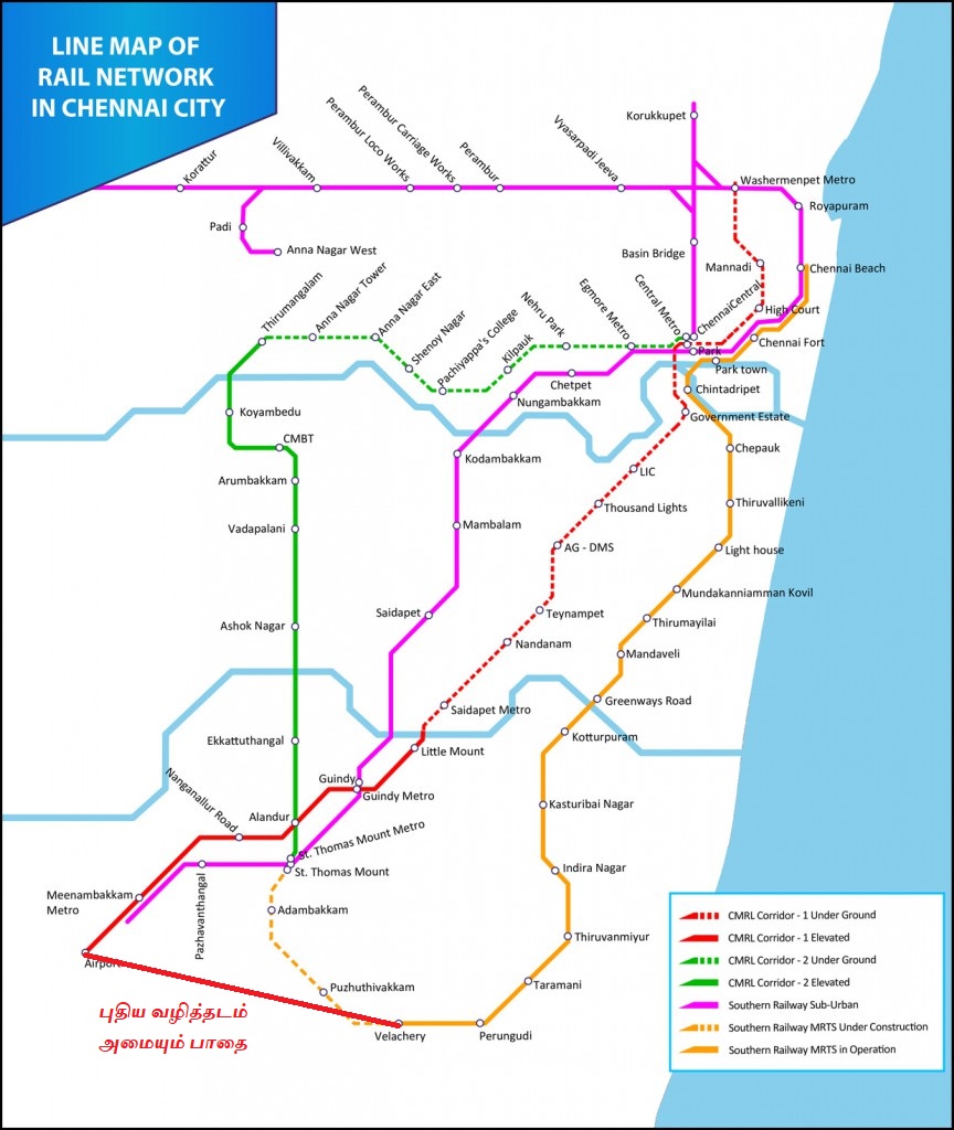 சென்னை ரயில்வே வழித்தட வரைப்படம்