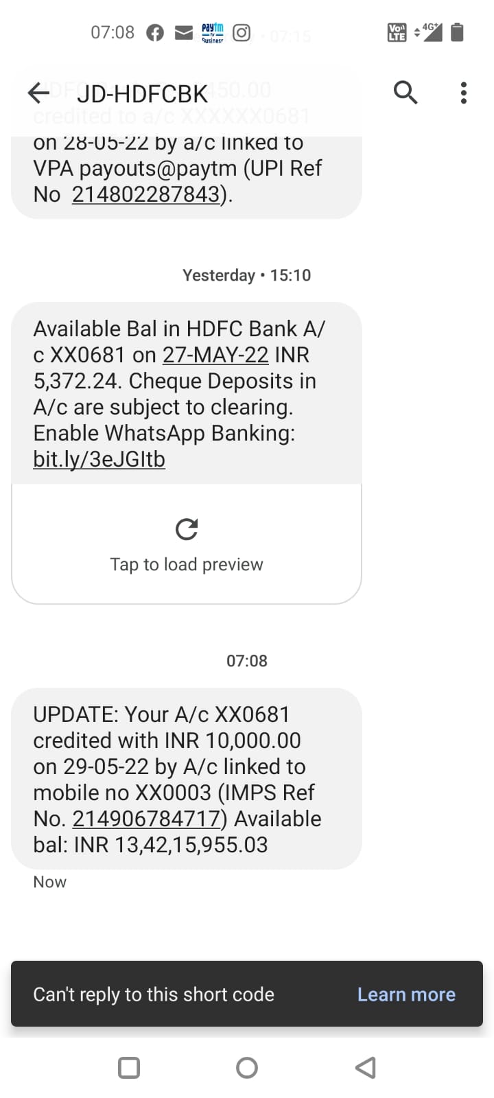 HDFC Accounts