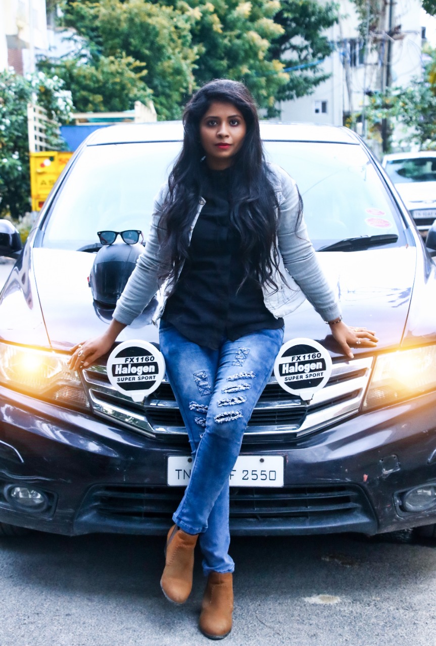 Madhumitha learned Car driving