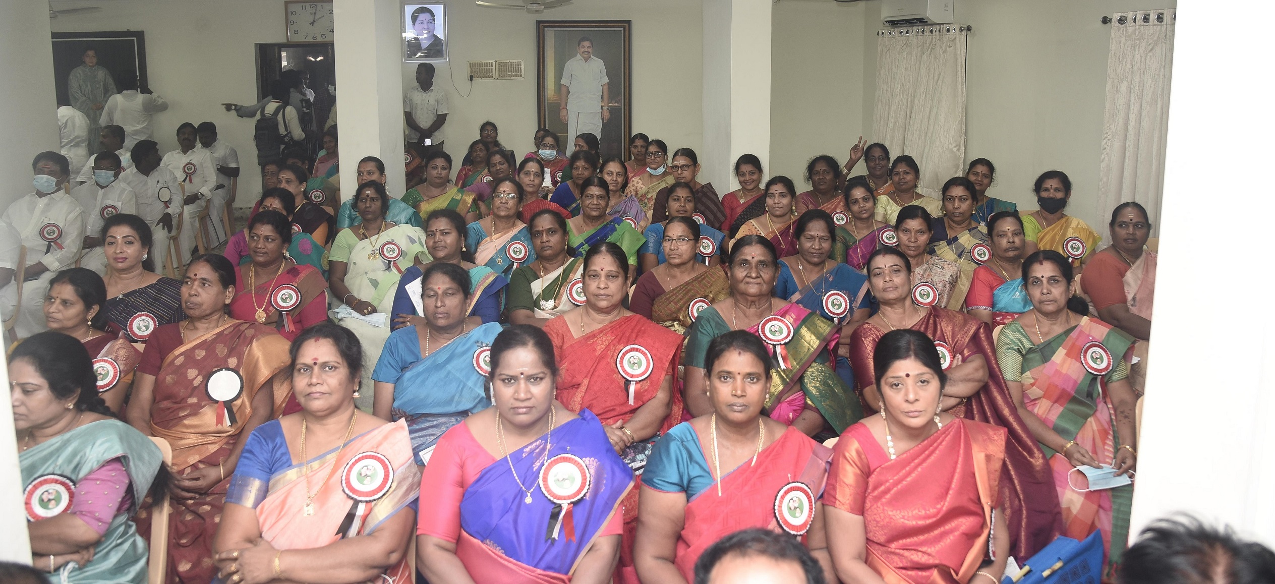 Participants in the AIADMK Executive Committee meeting