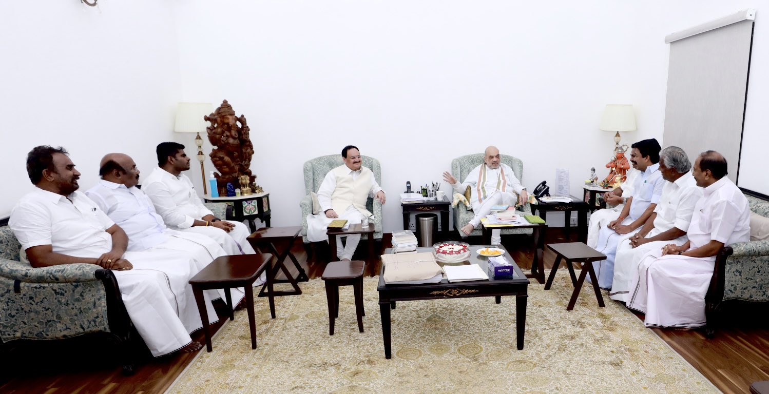 AIADMK General Secretary Edappadi Palaniswami Home Minister Amit Shah and BJP National President JP Nadda those meeting create What kind of change in politics