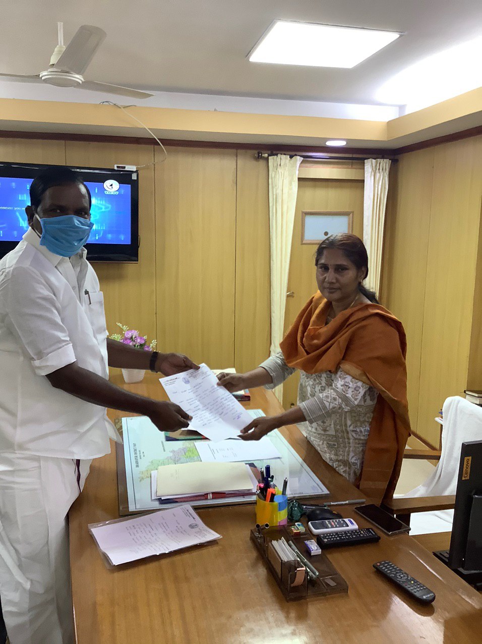 dharmapuri mla allowted 25 lakh rupees for corona eradicate work