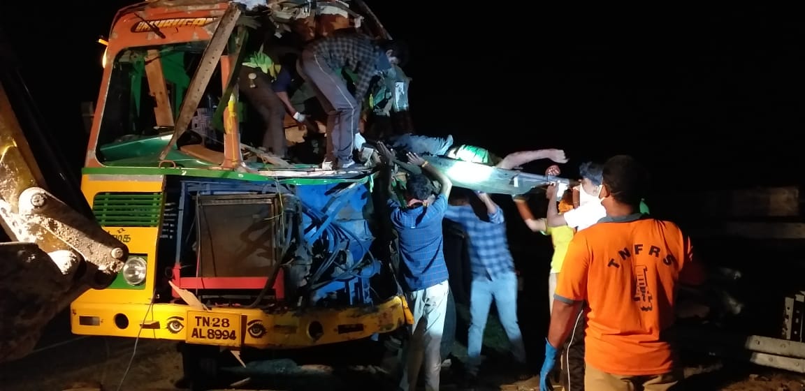 Four died in Lorry accident at Thoppur road