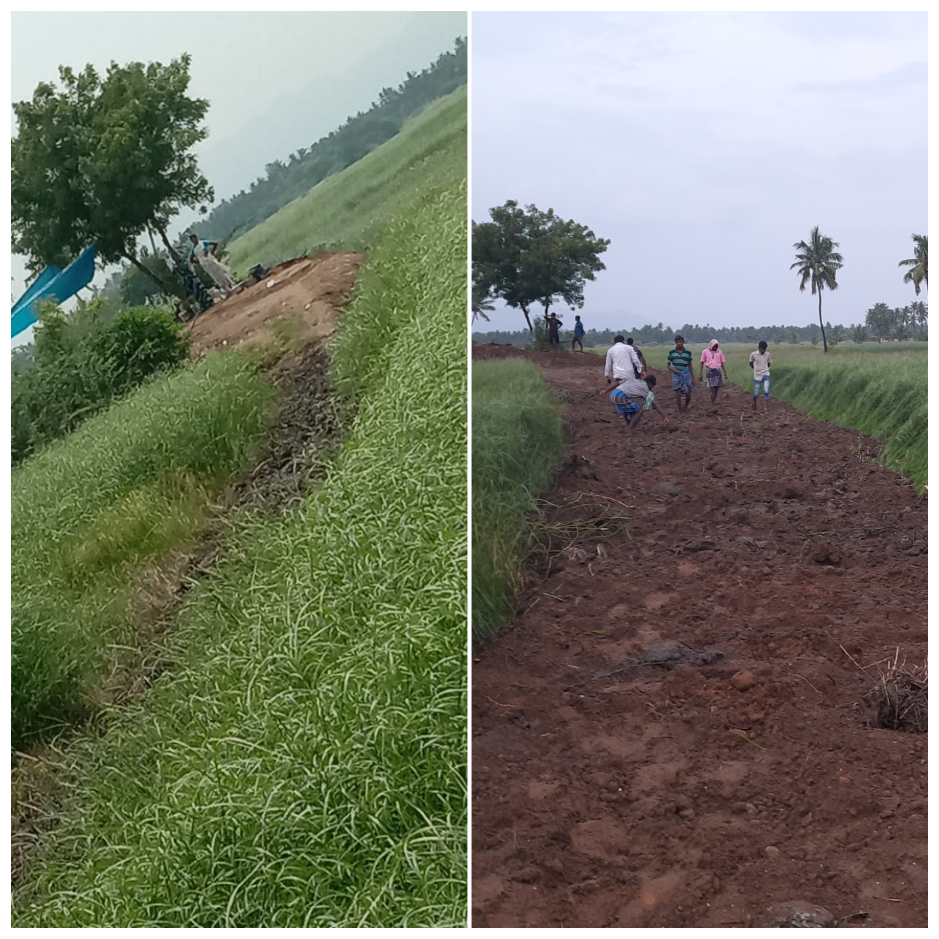 man body buried after protest for crematorium in karur