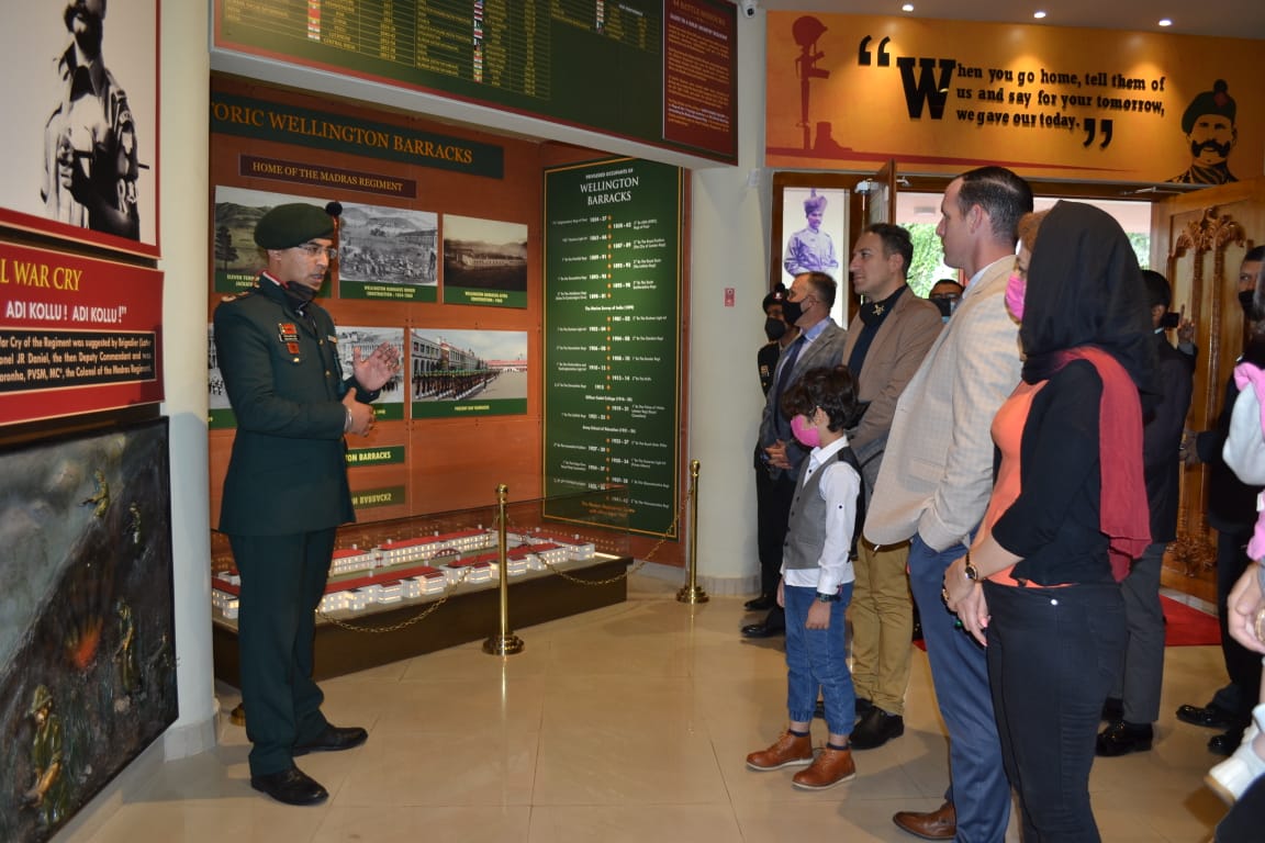 Foreign student officers visit Madras Regimental Centre Museum