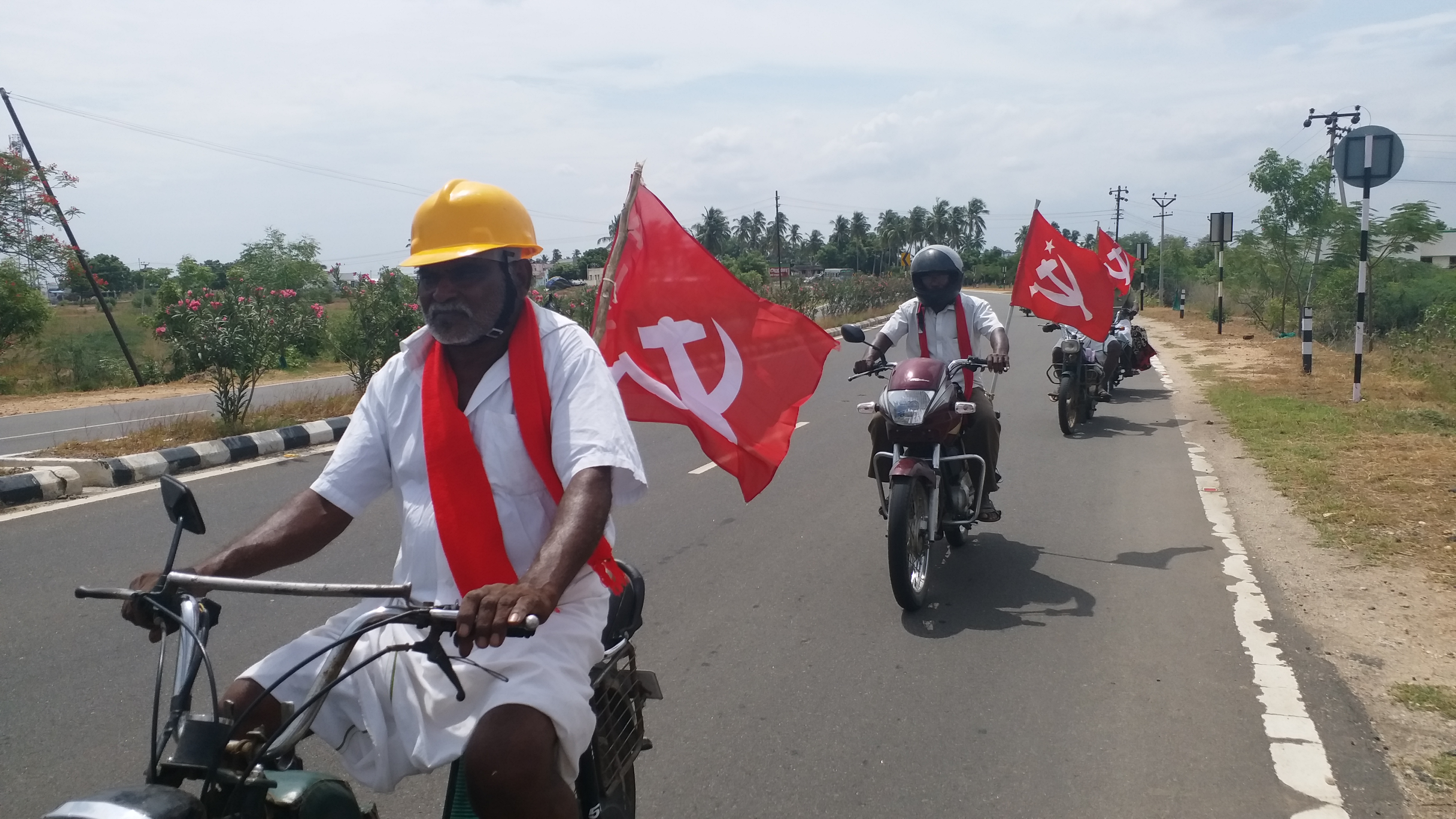 marxist communist party bike rally