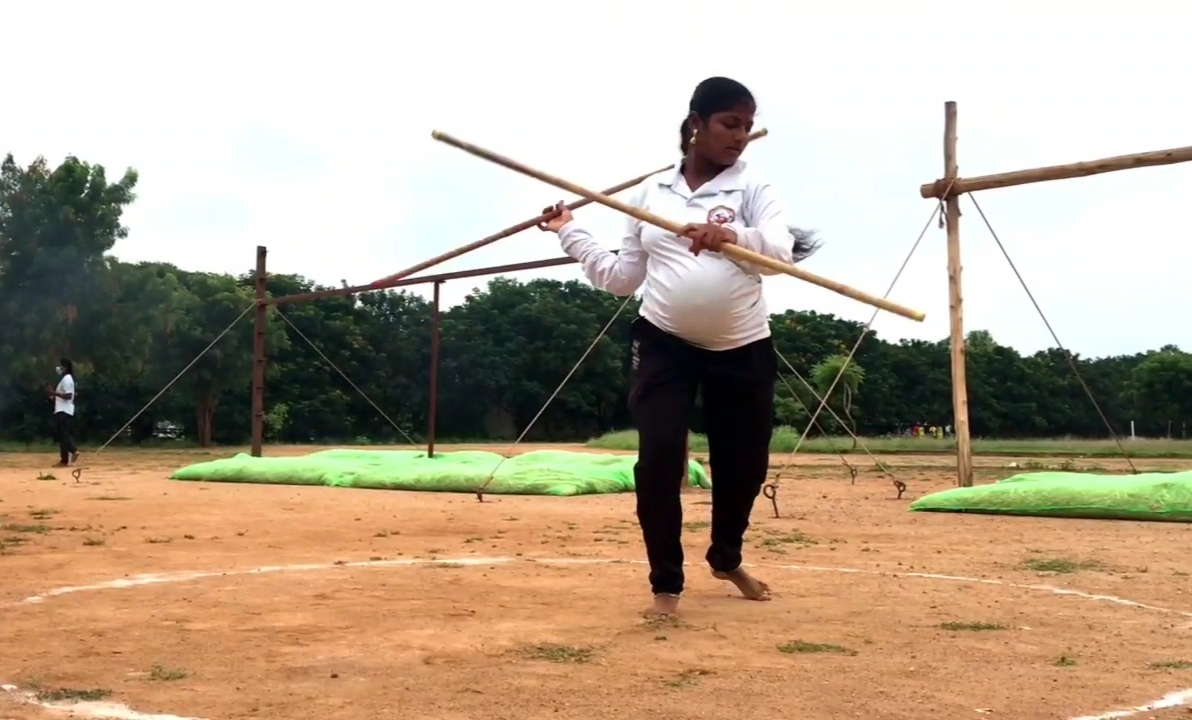 pregnant woman in Silambam