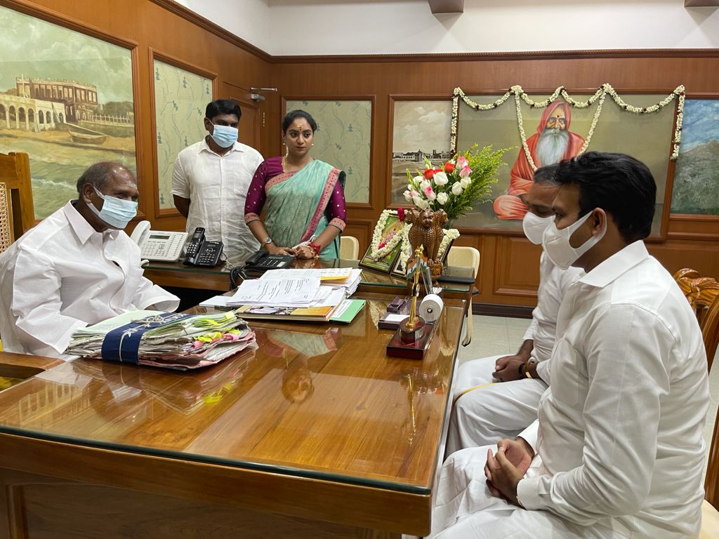 srilanka ministers met puducherry cm