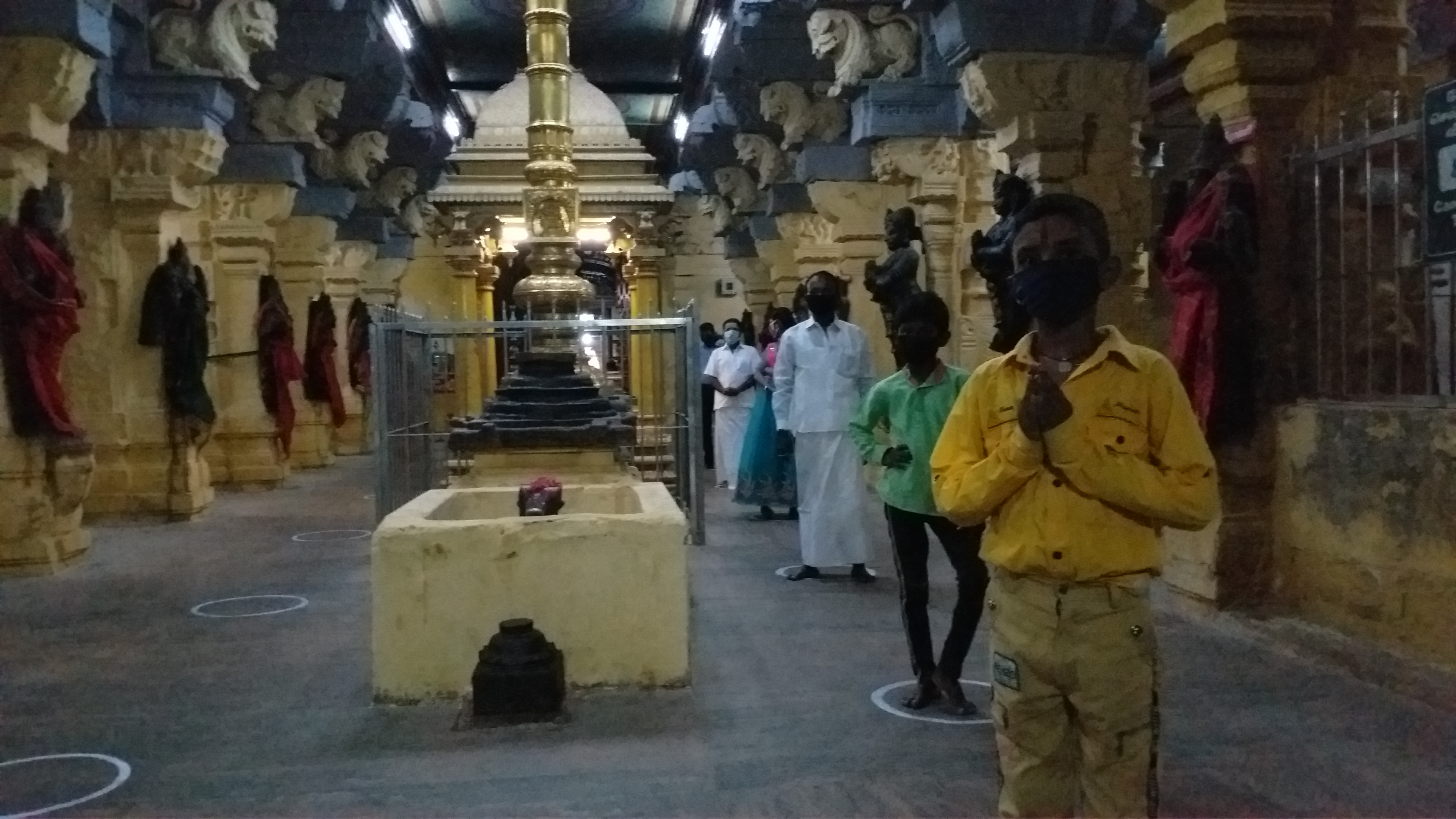 Deveotees in temple