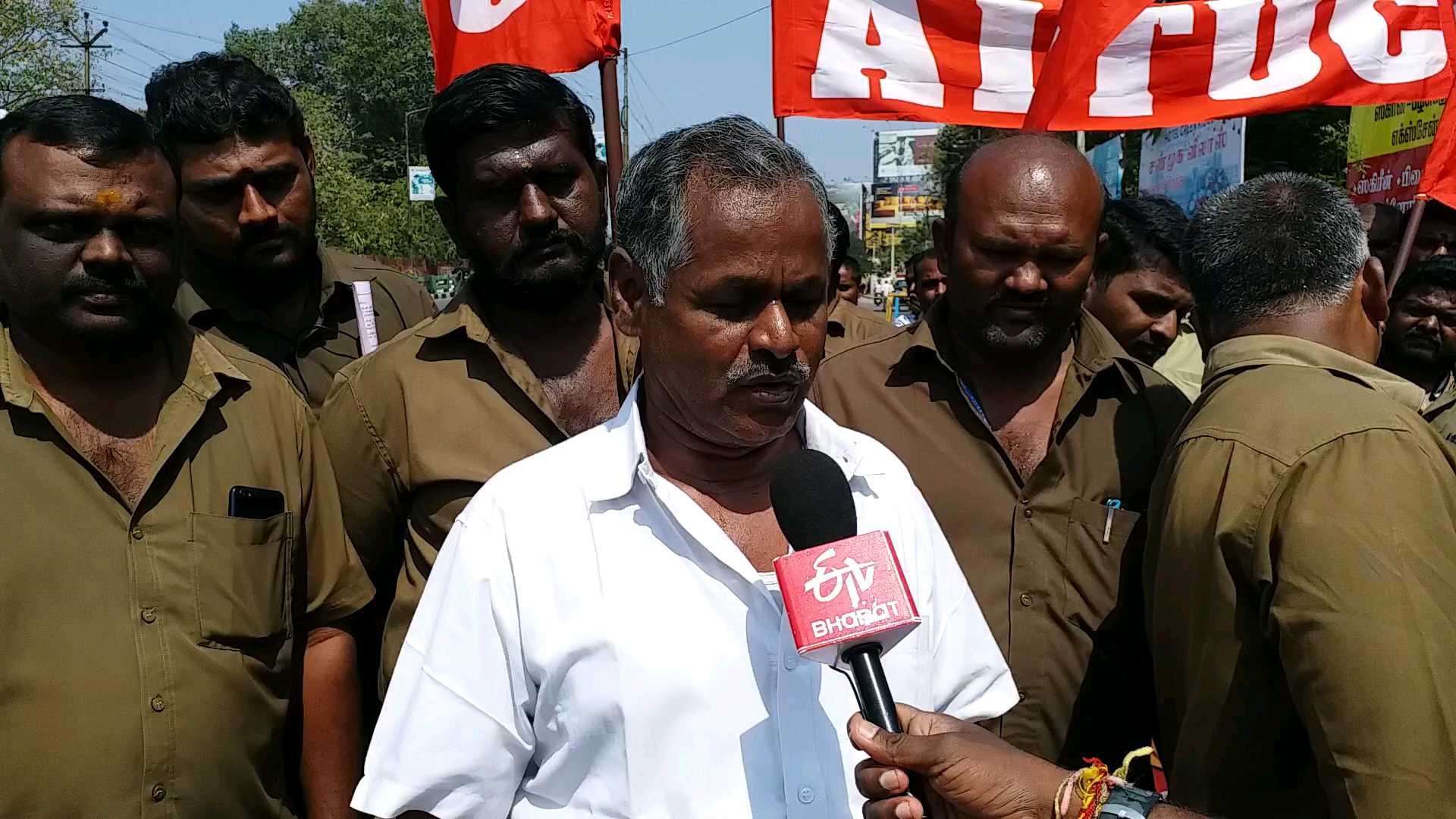 AITUC unions protest