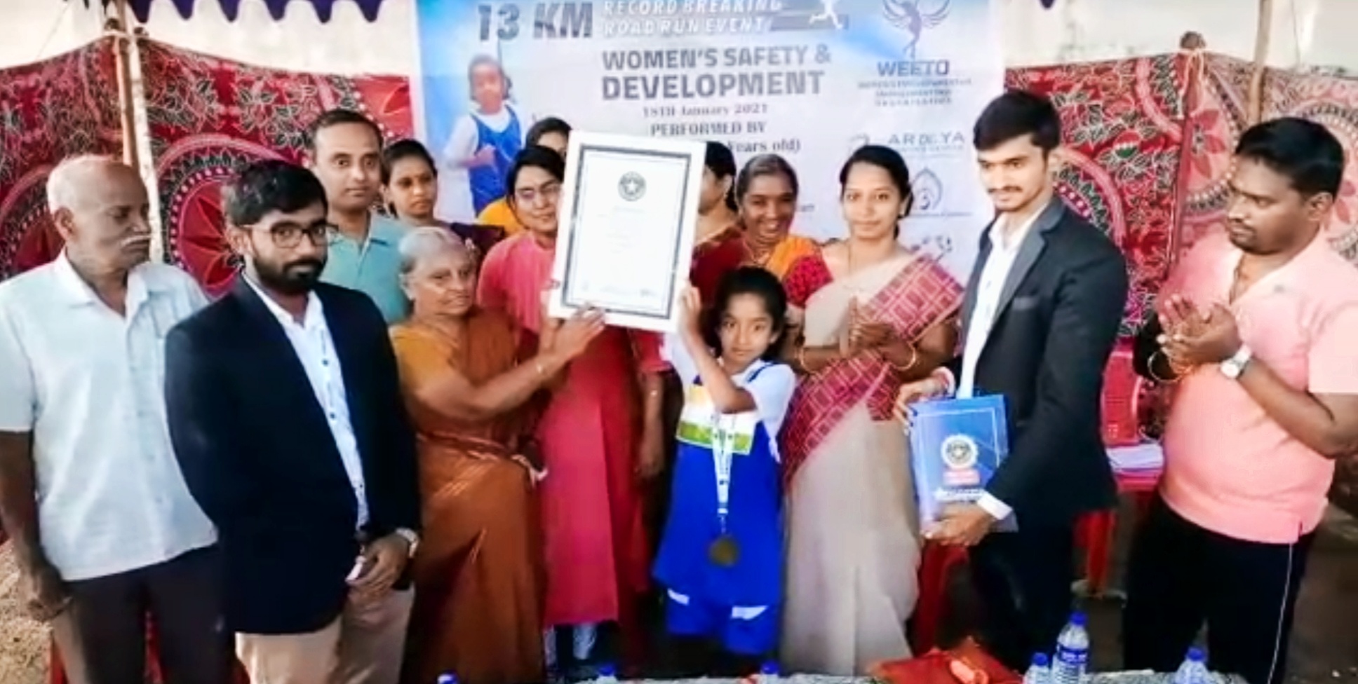 Salem girl set a world record of 13 km in 1.16 hours