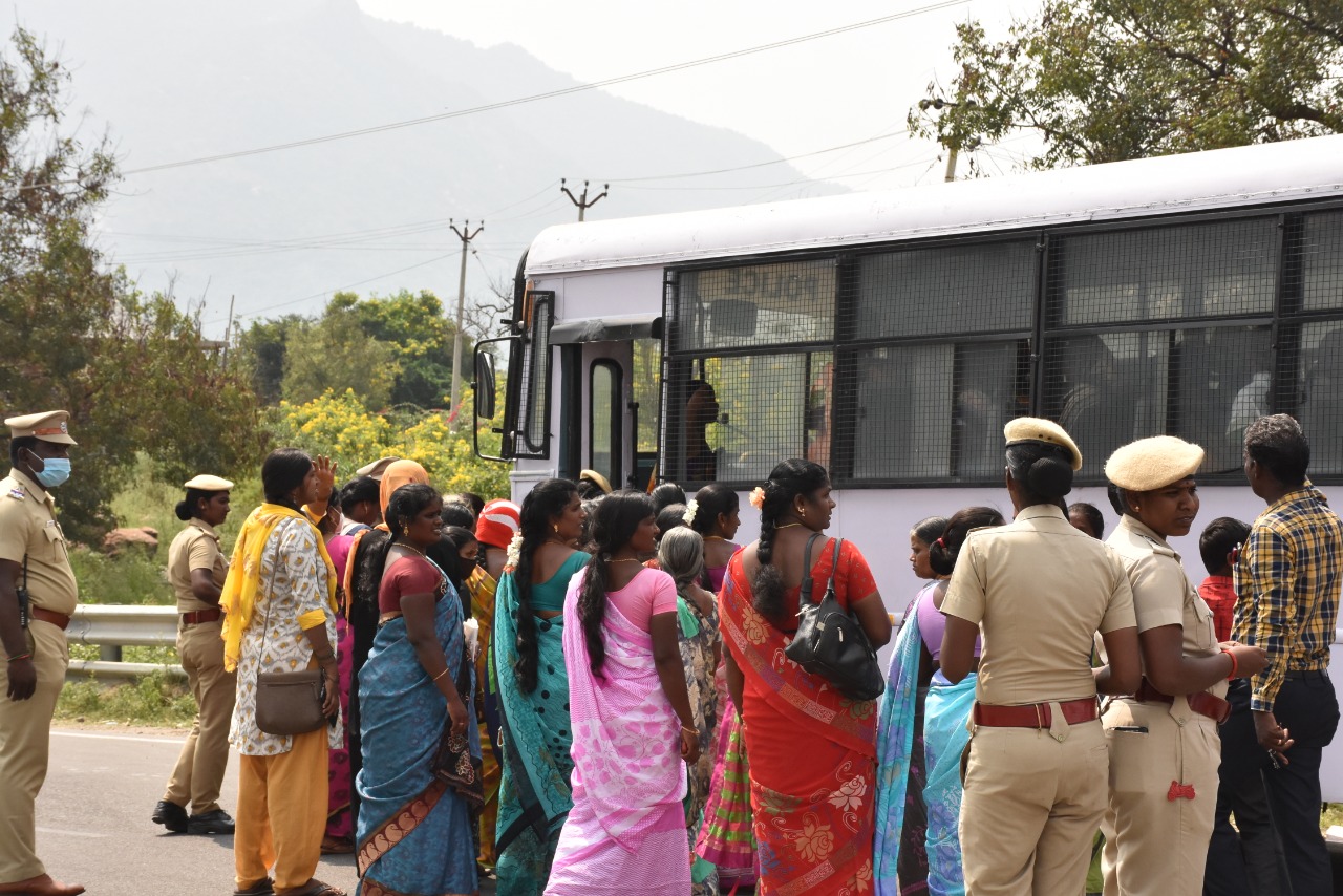 Government employees road blockade