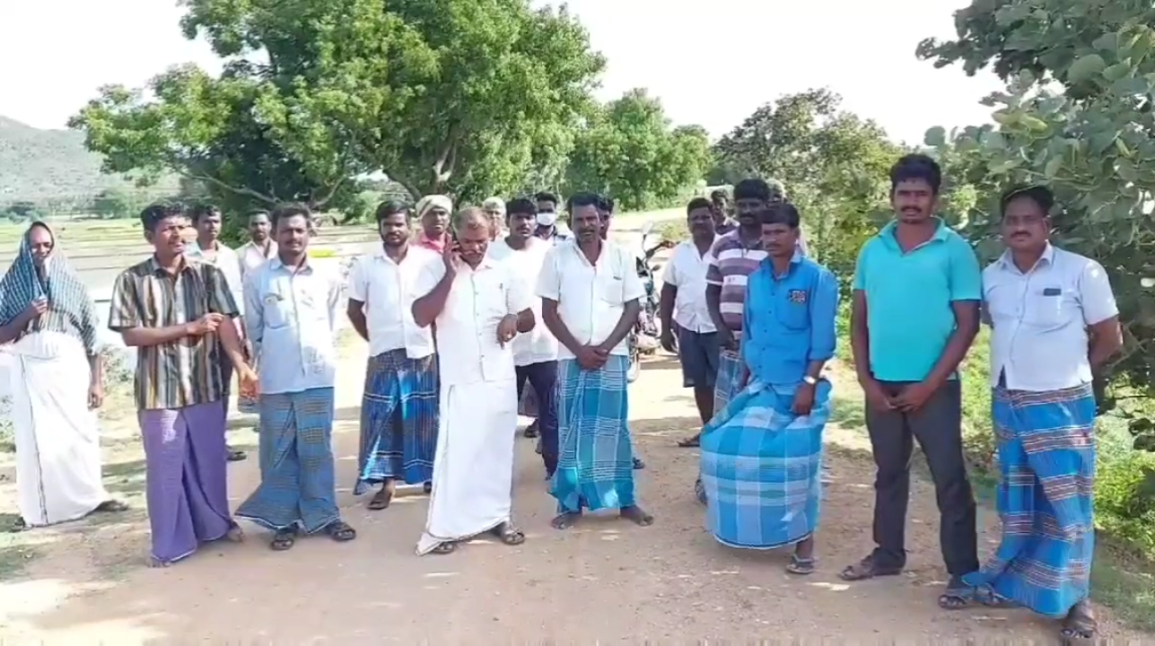 tiruvannamalai-farmers-complains-on-a-man-who-breaks-lake-shore-and-steals-water