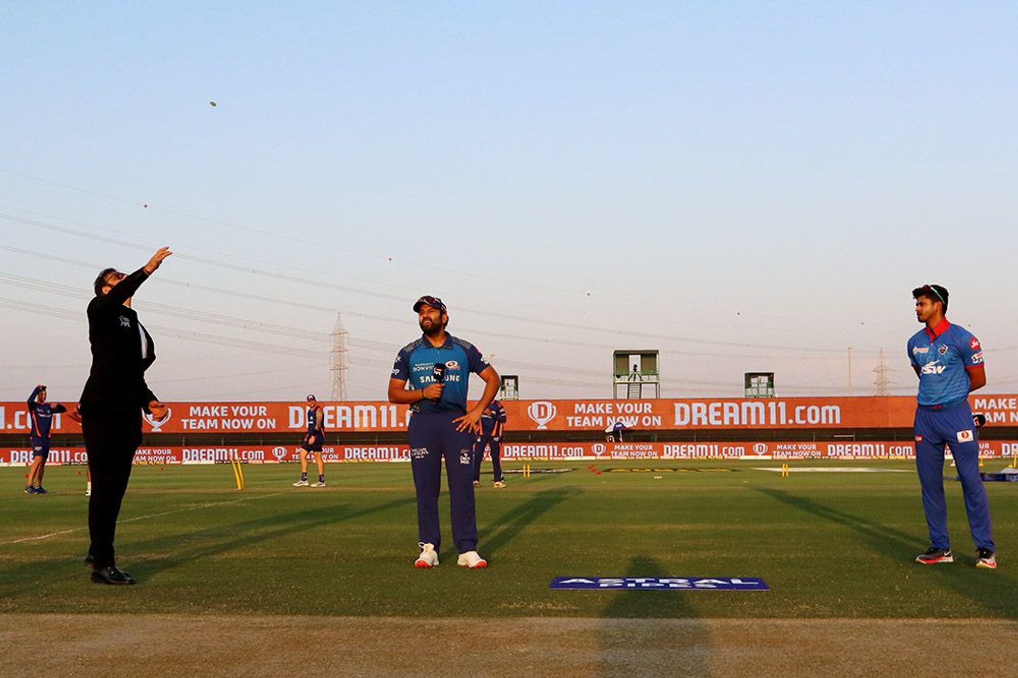 Rohit Sharma and Shreyas Iyer at toss.