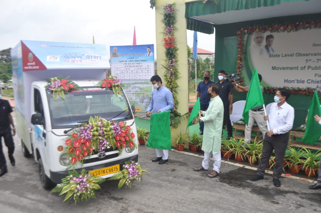 Tripura chief minister Biplab kumar deb flags off publicity vehicle on crop insurance week